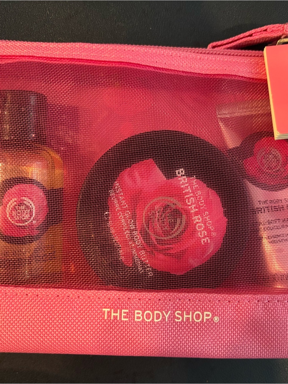 The Body Shop Pink Rose Moisturizing Body Set with Pouch